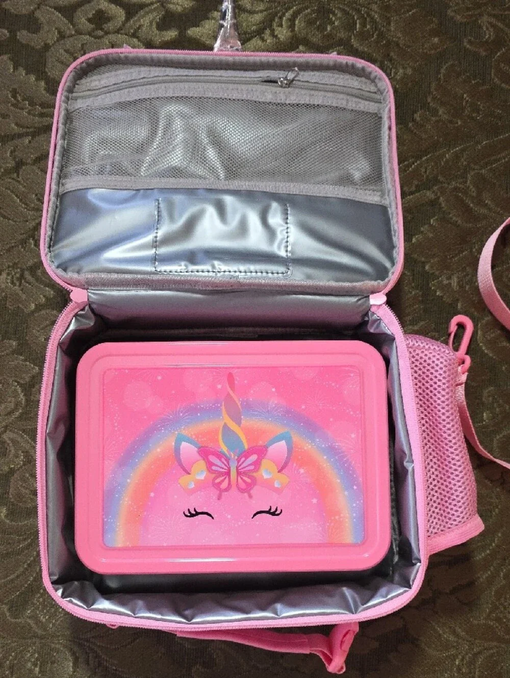 Pink Glitter Unicorn Kids Lunch Bag - Brand